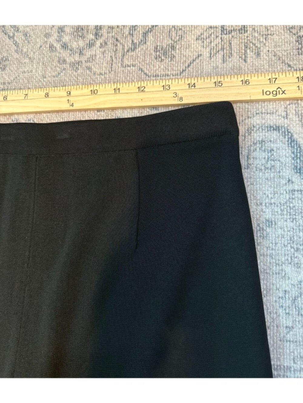 Exclusively Misook Knit Pull On Pants Medium Black Straight Leg Career Office - Picture 4 of 7